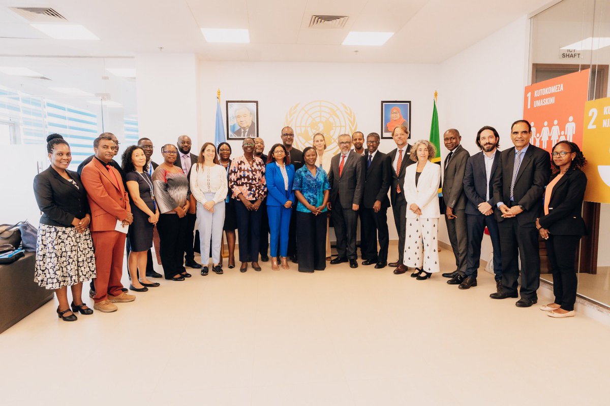WHO_Tanzania's tweet photo. In line with #OneUN, our DG @DrTedros briefed @UnitedNationsTZ Resident Coordinator @SusanNamondo &amp; UN Country team on his mission to 🇹🇿 amid the #Marburg outbreak. 

The UN family affirmed its full support in helping the Government combat the disease through coordinated efforts. https://t.co/4bQxgV3nYl