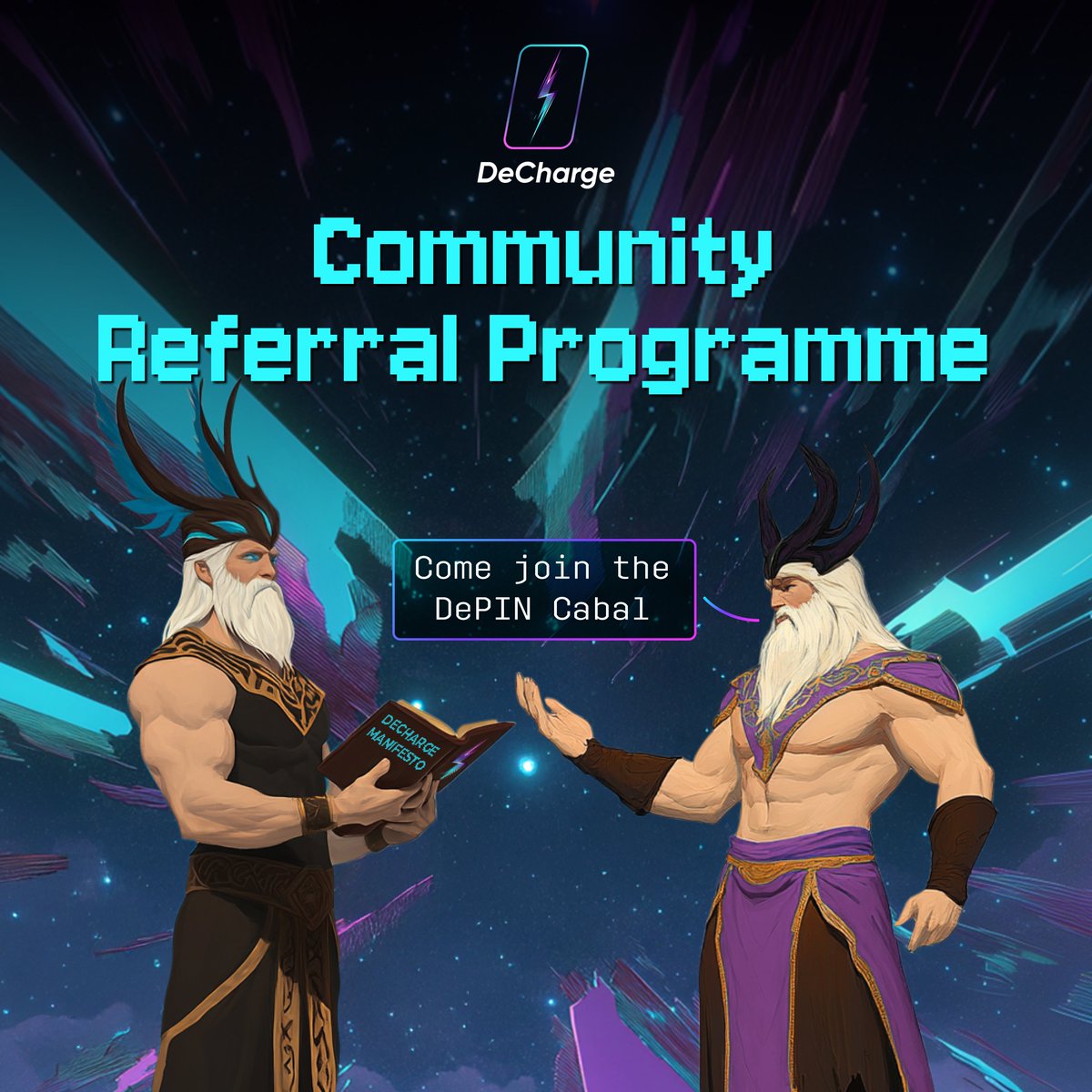 Everyday is a good day to be bullish on DePIN &amp; <a href="/0xDeCharge/">DeCharge Community</a>.

Especially today.

Introducing our Exclusive Community Referral Programme ⚡️

If you own one of our flagship products:
1. DeCharge Mini
2. DeCharge Beast

You can now refer your friends, get them a 20% DISCOUNT &amp; a 10%