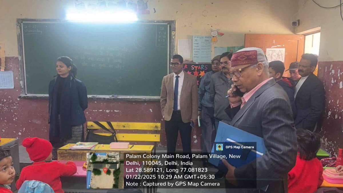 DC,NGZ with officials of NGZ visited Palam Ward to check the compliance of the Model Code of Conduct Schools of the Ward where polling booths will be set up were also inspected tocheck the availability of assured min.facilities for DLA Election2025
<a href="/LtGovDelhi/">LG Delhi</a> 
<a href="/AshwaniKumar_92/">Ashwani Kumar</a>