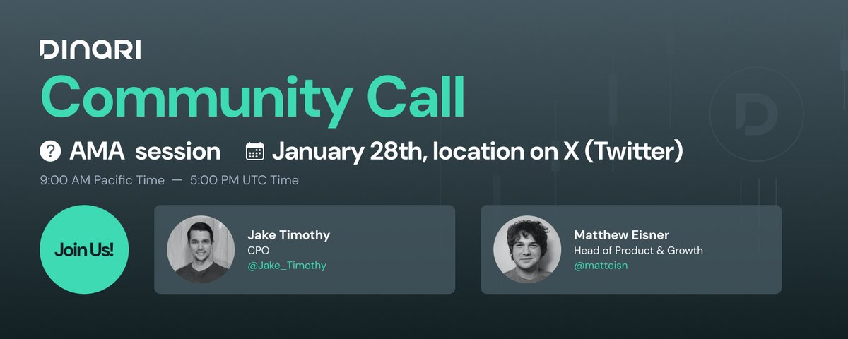 Gm! We're hosting our first Community Call for the year at 9.00AM PST on January 28th 📞📅

Set your reminder and drop any questions you have in the form below!

x.com/i/spaces/1dRKZ…