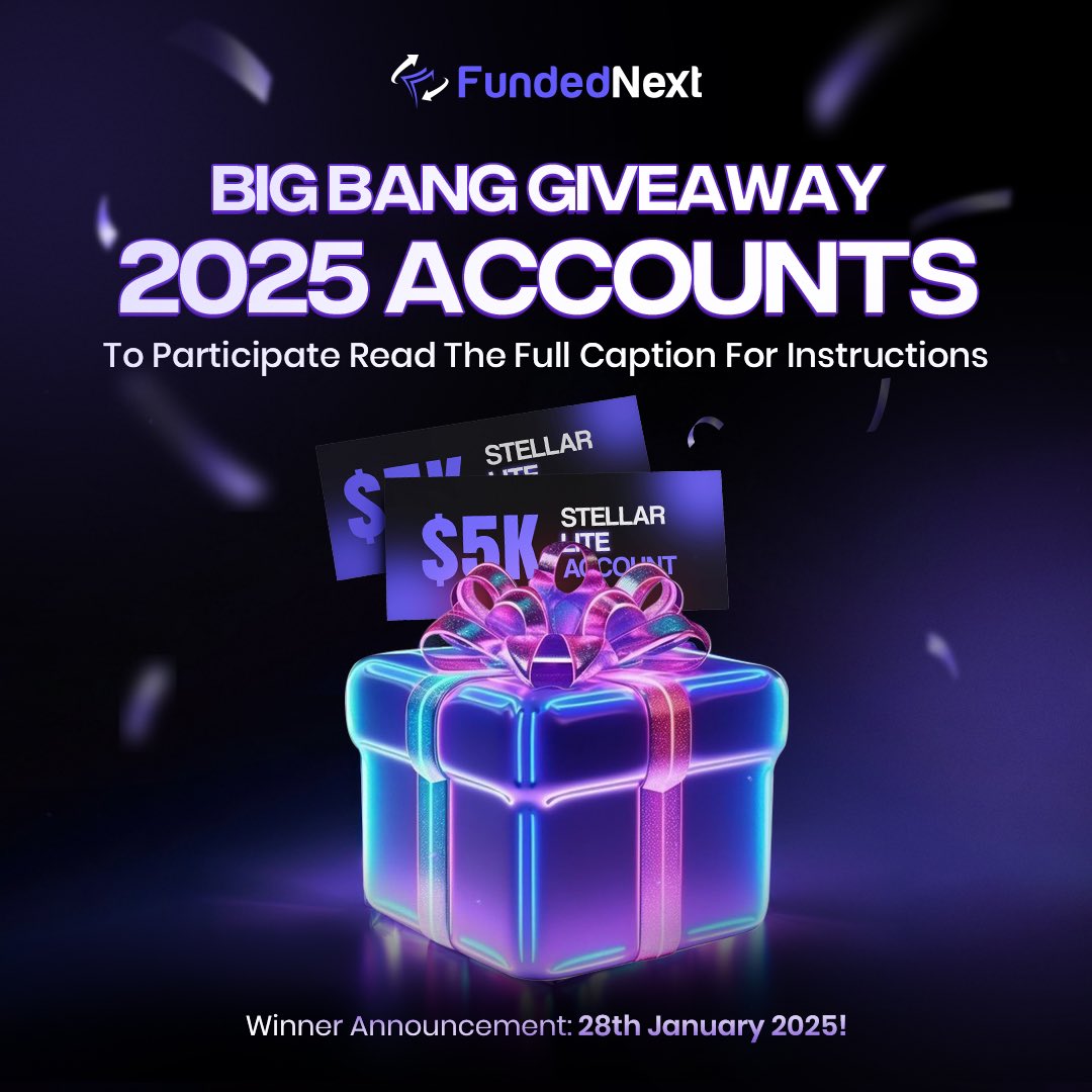 This is the BIGGEST Prop Challenge Giveaway on the planet‼️🔥

Trust me, you’ve not seen anything like this before

Fundednext will be Giving Away 2,025 Stellar challenge accounts which represents the year 2025!
This =‘s  —> $10M 

I assure you, if you’ve not won a GIVEAWAY