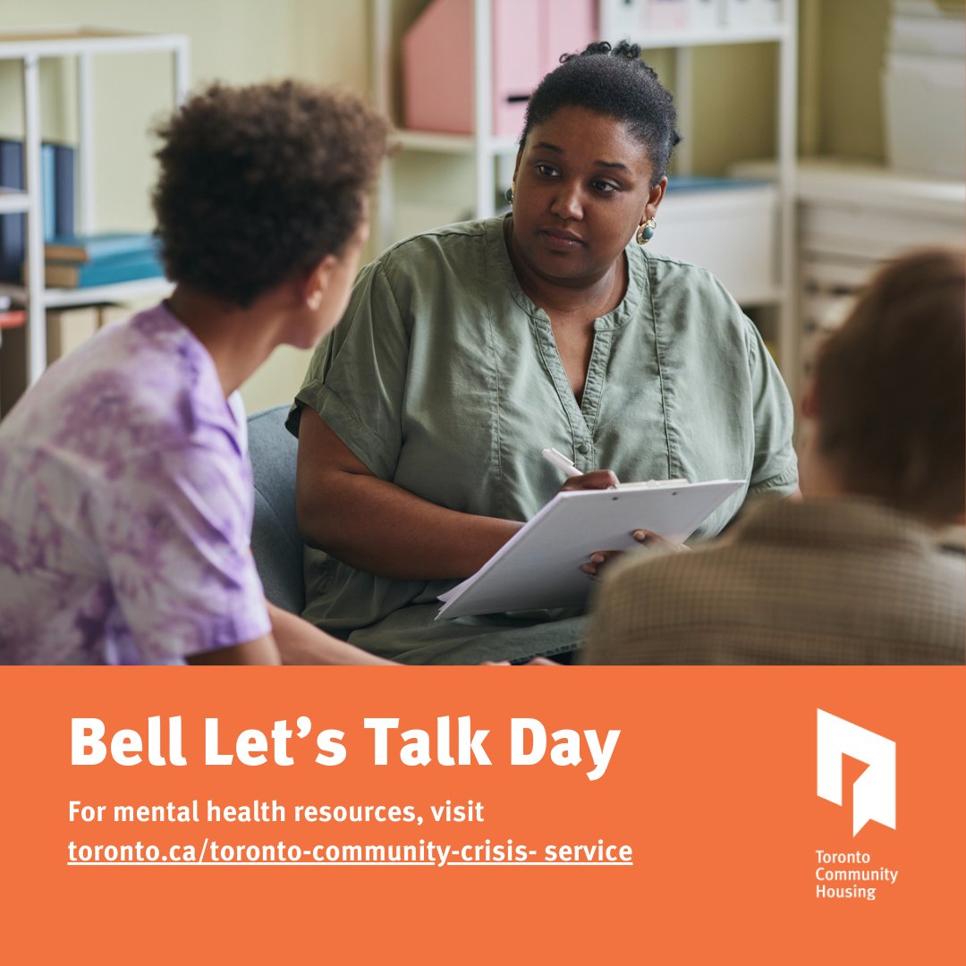 Toronto Community Housing (@tohousing) on Twitter photo Today is Bell Let’s Talk Day. This year’s campaign sheds light on the growing mental health crisis affecting youth while highlighting the organizations that provide mental health support. To find a mental health organization and resources in Toronto:  toronto.ca/community-peop… Today is Bell Let’s Talk Day. This year’s campaign sheds light on the growing mental health crisis affecting youth while highlighting the organizations that provide mental health support. To find a mental health organization and resources in Toronto:  toronto.ca/community-peop…