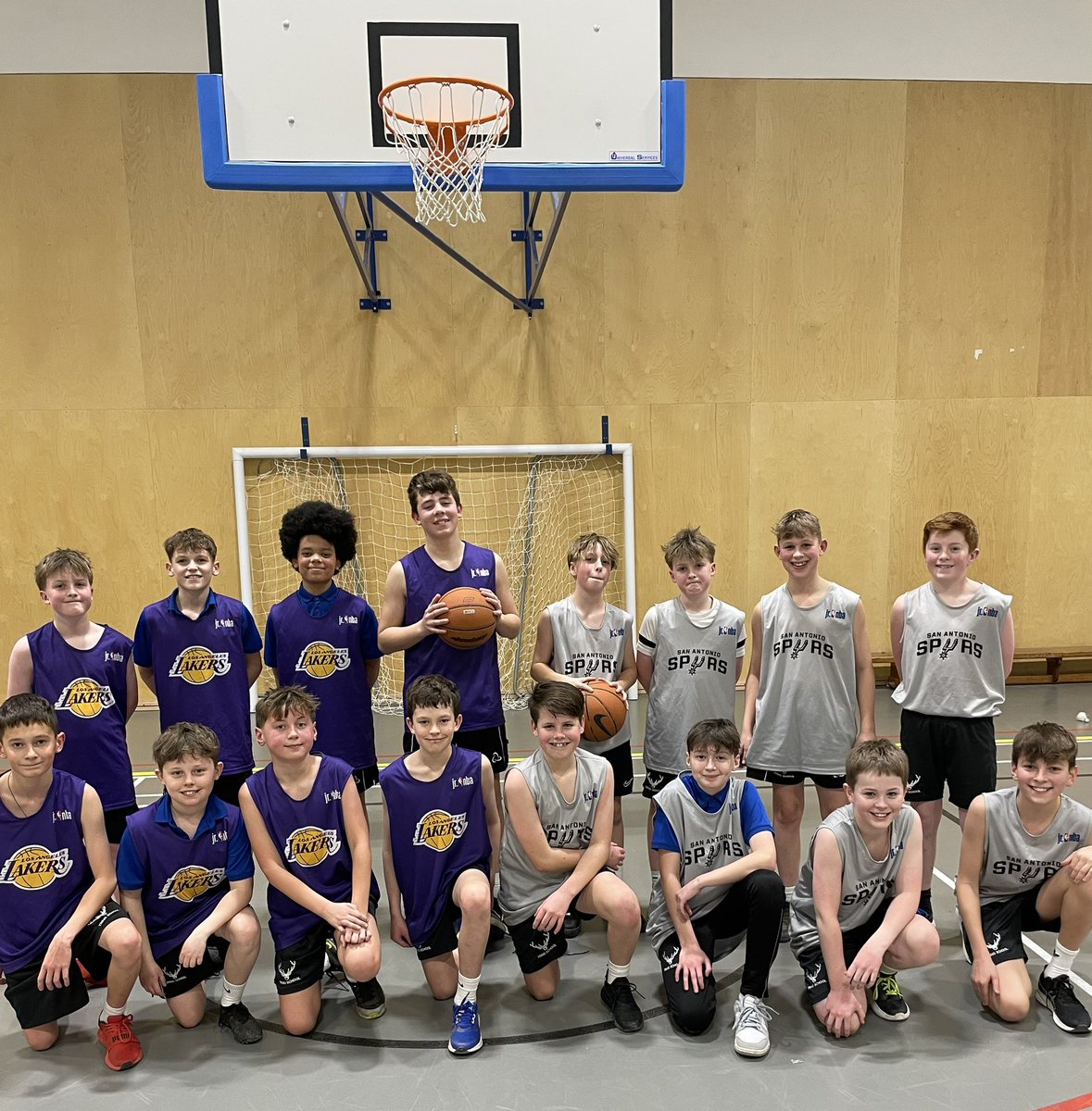 This afternoon we had 16 year 7 Basketballers compete in an inter school fixture where the Lakers beat the Spurs in a very competitive fixture. 

Lakers MVP - Shai C
Spurs MVP - Jack S

Well done to everyone, especially considering it was your first Basketball fixture!