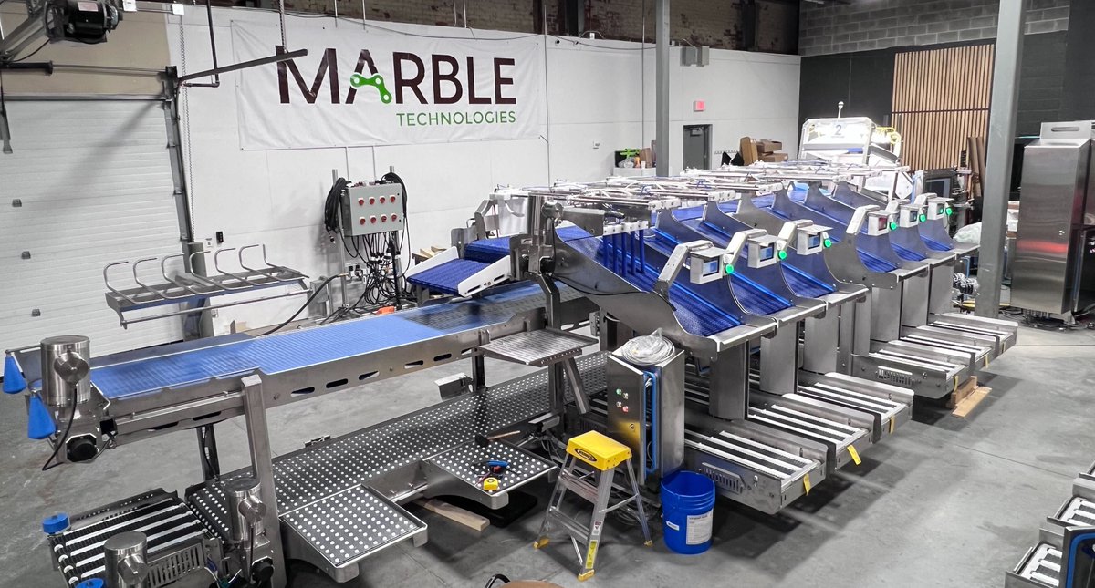 SeeMarbleTech's tweet image. The first Marble Pack-Off install of 2025 is underway! Marble's AI-powered systems are headed to modernize and fully automate the packaging department at another large U.S. beef processing facility.