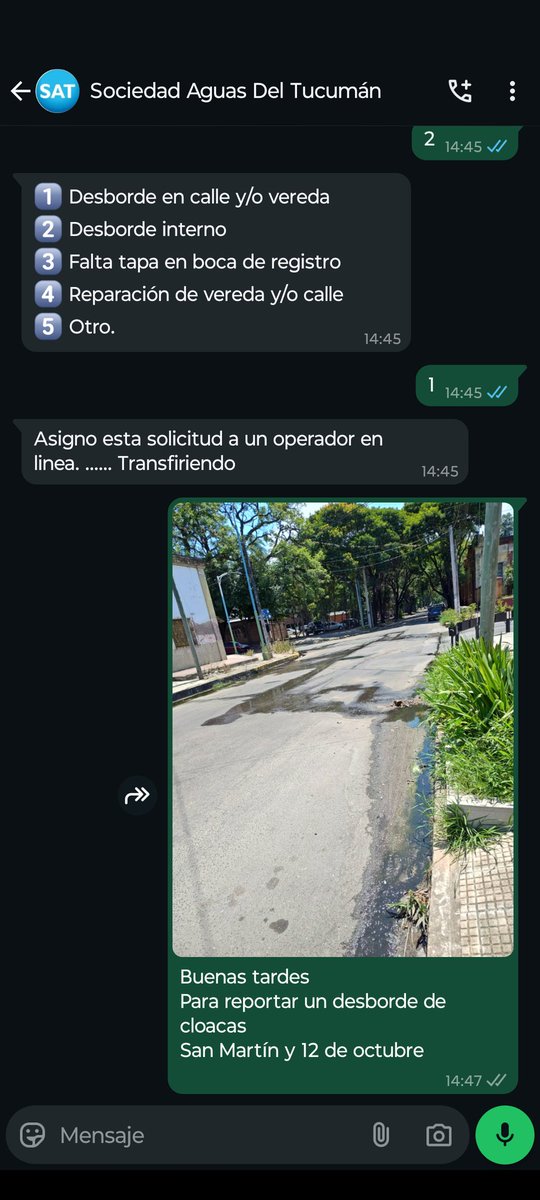 fmnader's tweet photo. Hola @RossanaChahla @aguas_sat 
Hay un desborde de cloacas pestilente en San Martín y 12 de octubre, atrás de la maternidad. 
Por favor podrán resolver?
Reclamé a SAT sin respuesta. https://t.co/Qh5AQGxVff