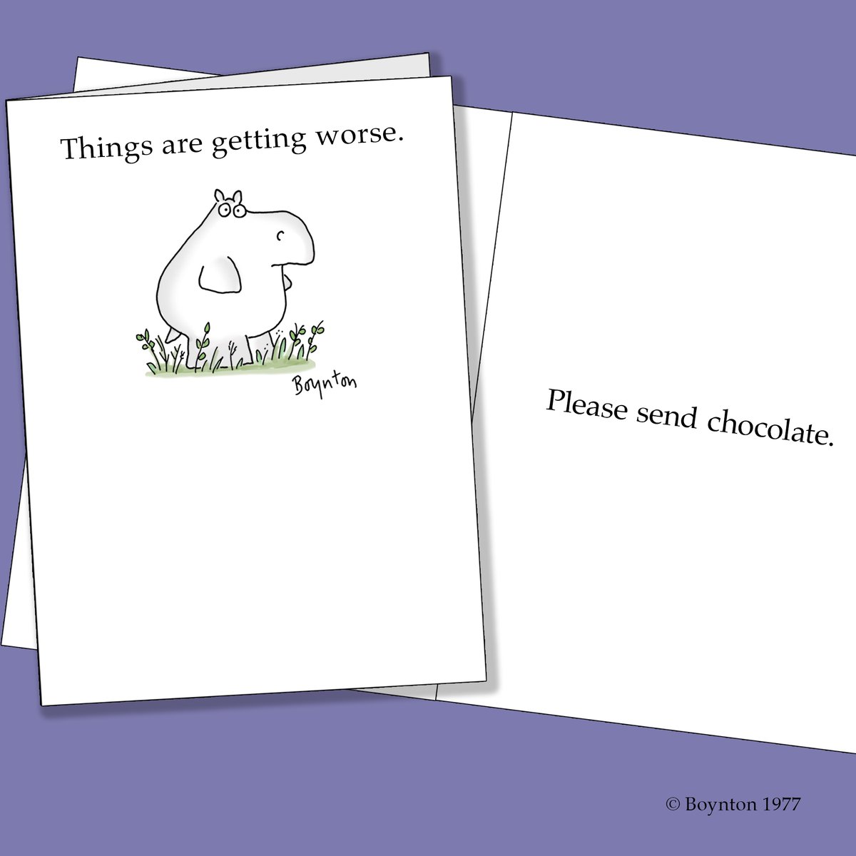 As timely today as it was in whatever the heck year that was that I designed this card. #sendchocolate