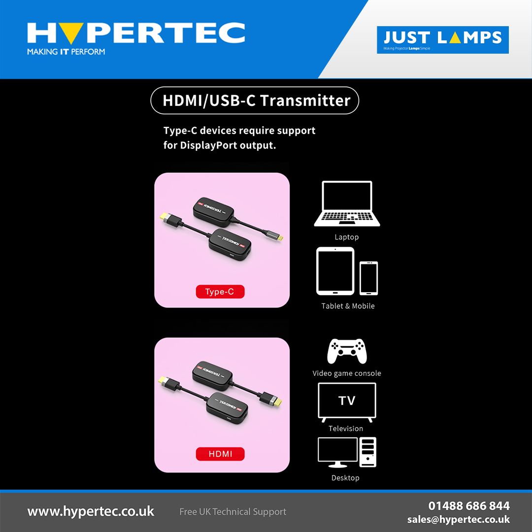 HypertecUK's tweet image. Having Trouble Connecting to Screens? Simplify Connectivity with the Airlink Wireless Projection Dongle 💻💡

Quote and order now: bit.ly/420vywz 

#HypertecLtd #JustLamps #WirelessProjection #TechSimplified #AirLinkDongle #CollaborationTools