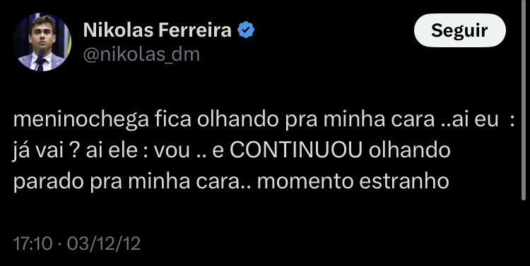 Nikolas tendo gay panic kkkkkkkkkkkk tô morrendo