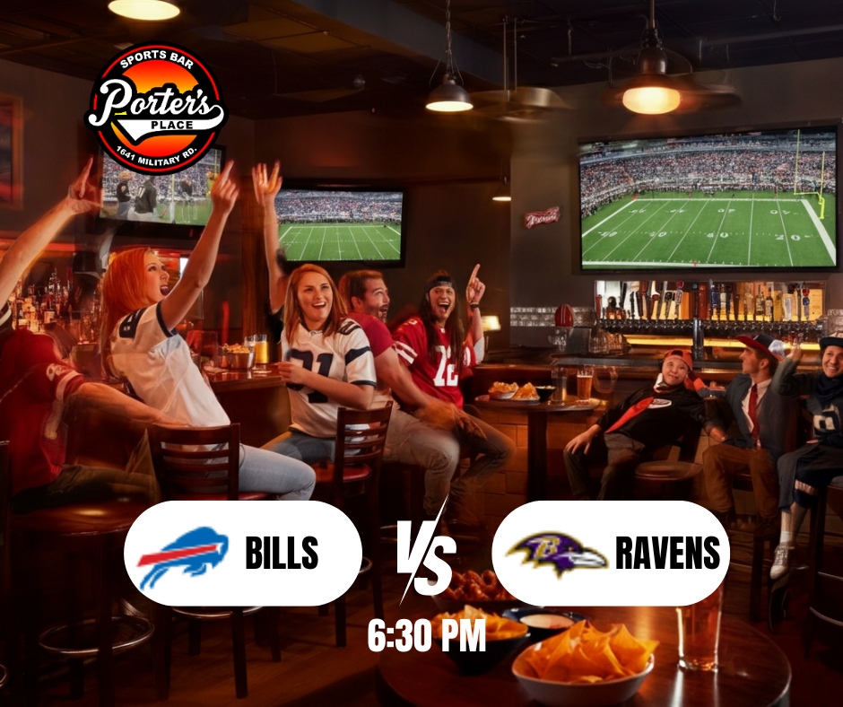 PortersPlace716's tweet photo. Wings for 50 cents. Drinks flowing. Football on every screen. And the best crowd in town. 😎 Get to Porters Place this weekend—it’s the spot for playoff action! 🍗🍺 

#FoodieFinds #FootballVibes #PlayoffParty https://t.co/zoErUpwZeE