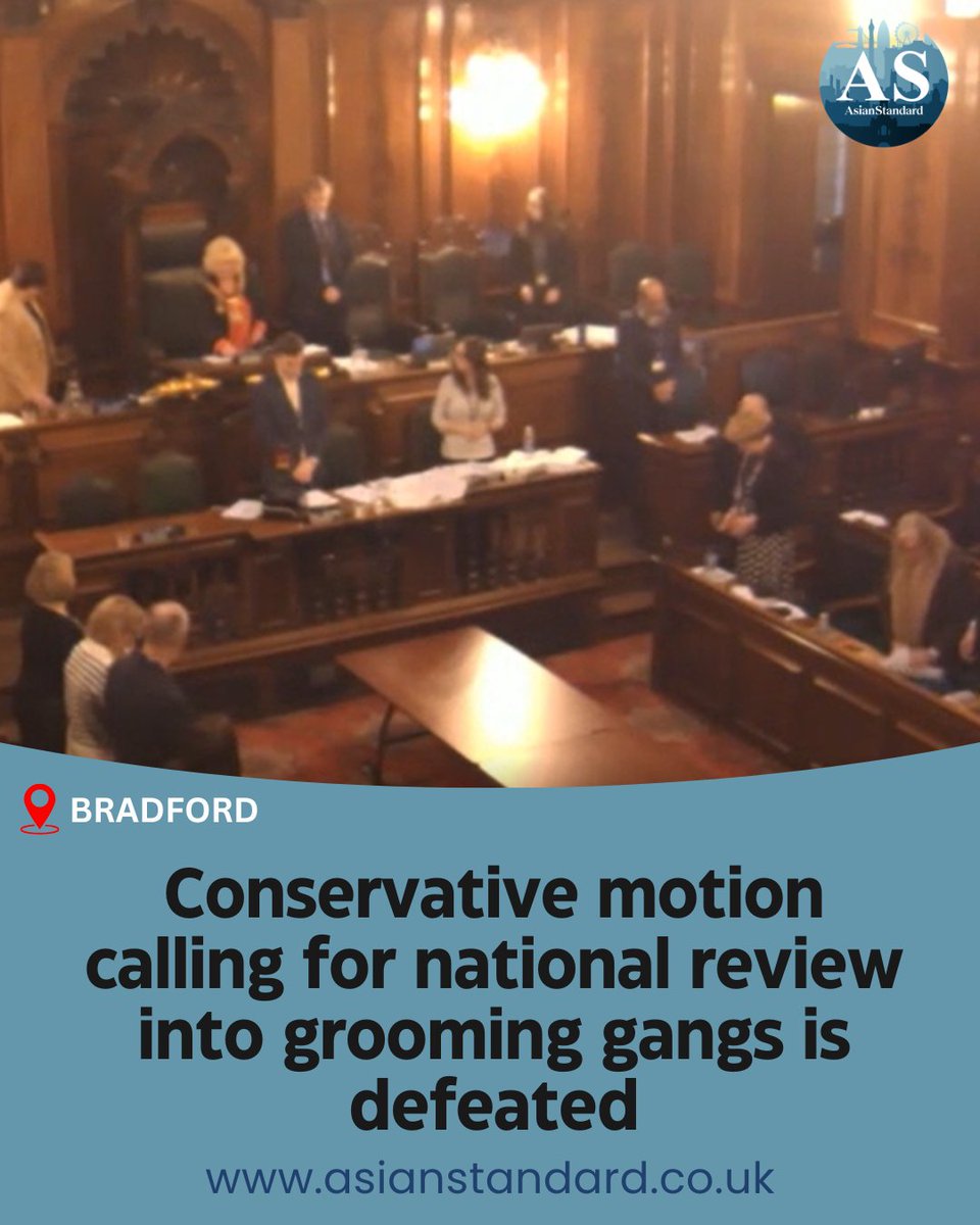 Bradford votes against new review on grooming gangs. “I don’t want to minimise gang-based grooming. We don’t want to perpetuate the idea that this is solely linked to gangs from a certain background.” Council Leader Susan Hinchcliffe
Read the full story tinyurl.com/nh44anum