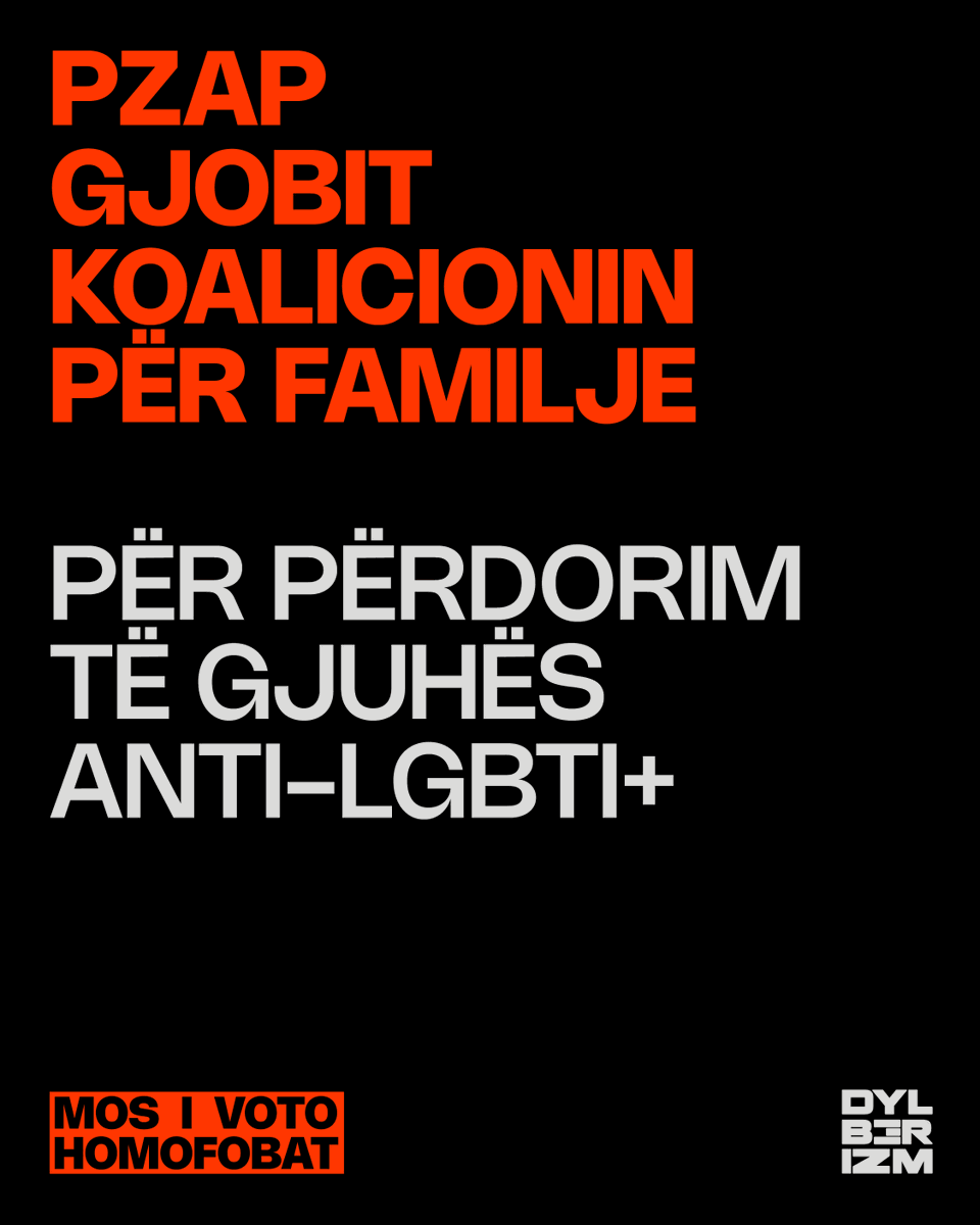 Koalicioni për Familje ka marrë gjobën e parë nga PZAP për përdorimin e gjuhës së urrejtjes kundër dylberave, pas ankesës së paraqitur nga <a href="/CELKosova/">CEL Kosova</a> dhe Dylberizm duke shqiptuar gjobë në lartësi prej 4.500 eurosh. 

Vendimin e plotë e gjeni këtu: t.ly/jY2ok