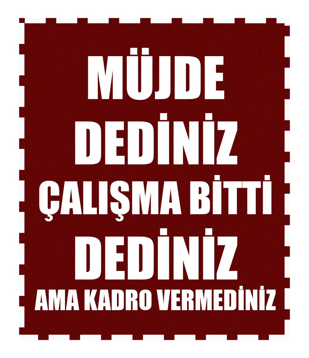 Sözünüz var yetişmedi dediniz ve hala‼️‼️‼️
👇👇
TaşeronaHakkı Verilmedi