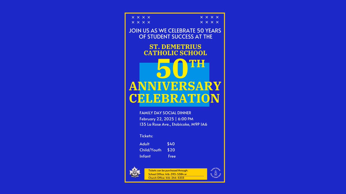 Lily Hordienko (@lily_hordienko) on Twitter photo <a href="/StDemetriusCS/">St. DemetriusTCDSB</a> Celebrating 50 years of the best school community ever!!! Come out and celebrate! <a href="/StDemetriusCS/">St. DemetriusTCDSB</a> Celebrating 50 years of the best school community ever!!! Come out and celebrate!