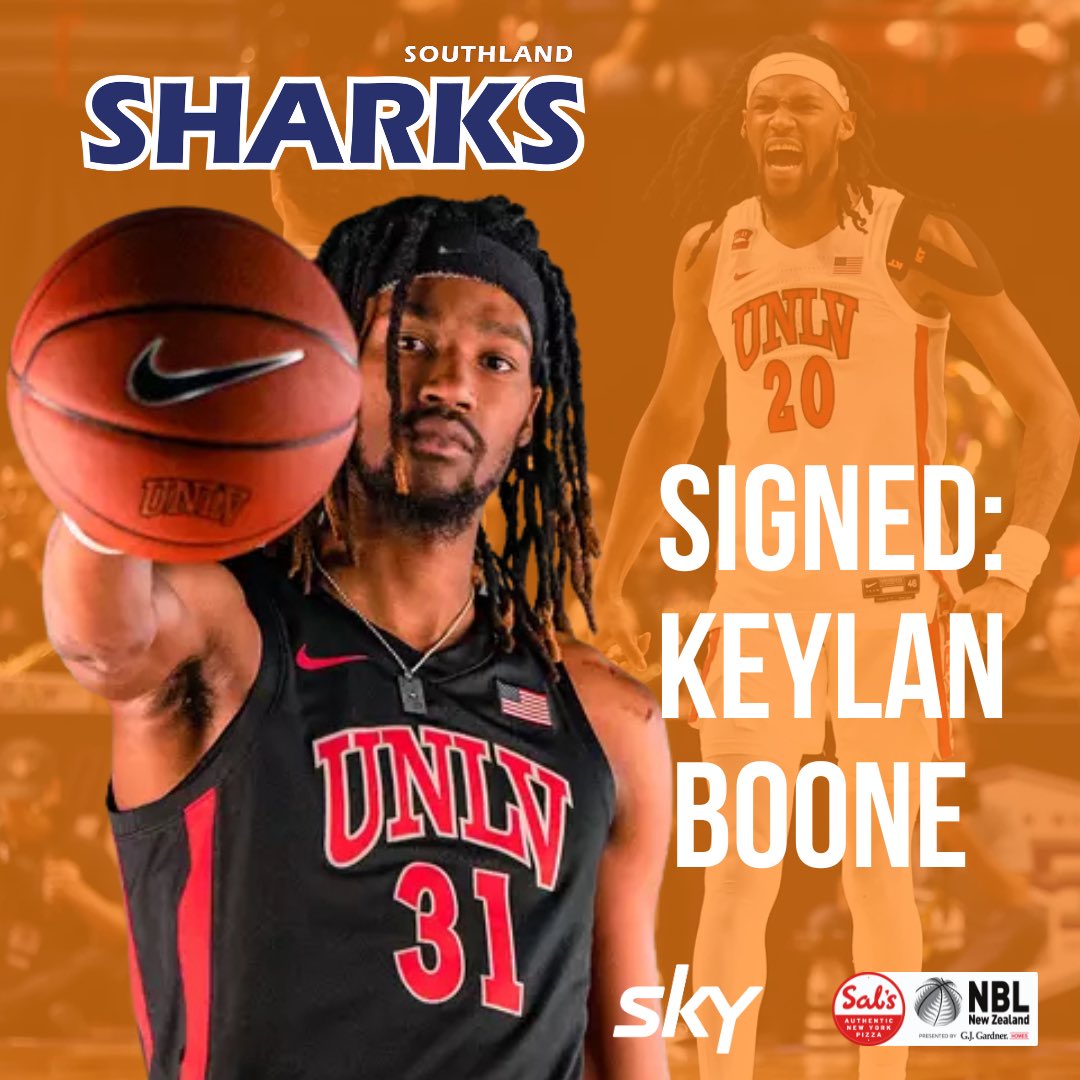 SouthlandSharks's tweet photo. 🚨 SHARKS ADD FIRST IMPORT SIGNING 🦈

Welcome to the Sharks Family, Keylan Boone 💪 

“I want to ensure I am a name that New Zealand and the NZNBL remembers!” 💥 

Check for the full story ✍️
https://t.co/sAprev8ey8

#SalsNBL #SharksFamily

@nznbl @skysportnz @SalsNYPizza https://t.co/kvQ8oAVqJc