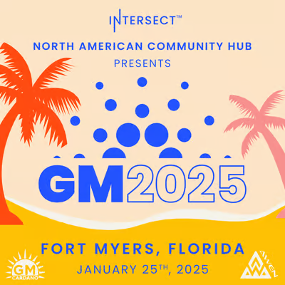 Intersect (@intersectmbo) on Twitter photo Get ready for a jam-packed weekend with <a href="/gm_cardano/">GM Cardano</a> and our North America Hub <a href="/IntersectNA/">Intersect North American Hub</a> in sunny Fort Myers, FL, Jan 24–26!
Hear from guest speakers <a href="/TamaraHaasen/">tamara haasen</a>, <a href="/cardanoesq/">Ken Ladd | Cardano DRep</a>, <a href="/radioastro/">Lloyd D - $radioastro</a>, <a href="/RareEvo/">Rare Evo: A Blockchain Event</a>, <a href="/Lo_Ponch/">Logan Panchot $daoguy d/acc</a>, <a href="/therealdisasm/">Samuel Leathers 🎾</a>, and more as we discuss Cardano in 2025 and Get ready for a jam-packed weekend with <a href="/gm_cardano/">GM Cardano</a> and our North America Hub <a href="/IntersectNA/">Intersect North American Hub</a> in sunny Fort Myers, FL, Jan 24–26!
Hear from guest speakers <a href="/TamaraHaasen/">tamara haasen</a>, <a href="/cardanoesq/">Ken Ladd | Cardano DRep</a>, <a href="/radioastro/">Lloyd D - $radioastro</a>, <a href="/RareEvo/">Rare Evo: A Blockchain Event</a>, <a href="/Lo_Ponch/">Logan Panchot $daoguy d/acc</a>, <a href="/therealdisasm/">Samuel Leathers 🎾</a>, and more as we discuss Cardano in 2025 and