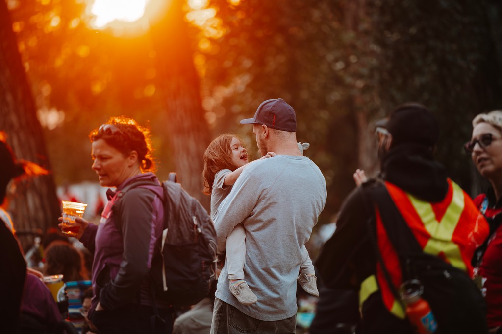 It's these moments that we love the most. 💖

Photo by Mitra Samavaki

[image description: a happy child and their father share a sweet hug at the 2024 Calgary Folk Music Festival. A candid capture, bathed in golden hour sunlight and surrounded by folkies.]
