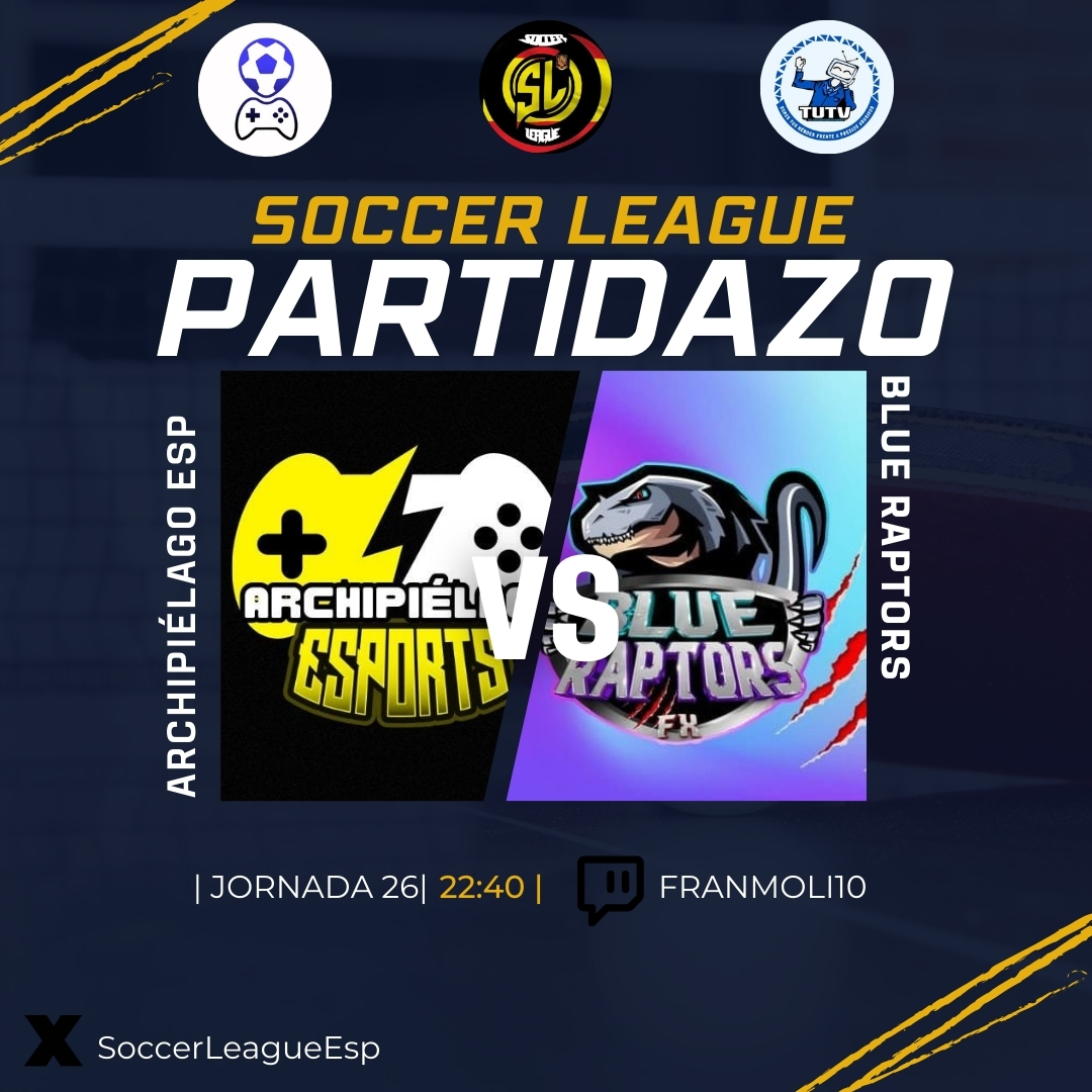 Franco javier (@fjmoli10) on Twitter photo Se nos va una gran temporada de <a href="/SoccerLeagueEsp/">Soccer League</a> . Hoy tenemos el último PARTIDAZO entre <a href="/_Archipielago_/">Archipiélago Esports</a> y <a href="/Blue_Raptors_Fx/">Blue Raptors Fx</a>
📺twitch.tv/franmoli10 Se nos va una gran temporada de <a href="/SoccerLeagueEsp/">Soccer League</a> . Hoy tenemos el último PARTIDAZO entre <a href="/_Archipielago_/">Archipiélago Esports</a> y <a href="/Blue_Raptors_Fx/">Blue Raptors Fx</a>
📺twitch.tv/franmoli10