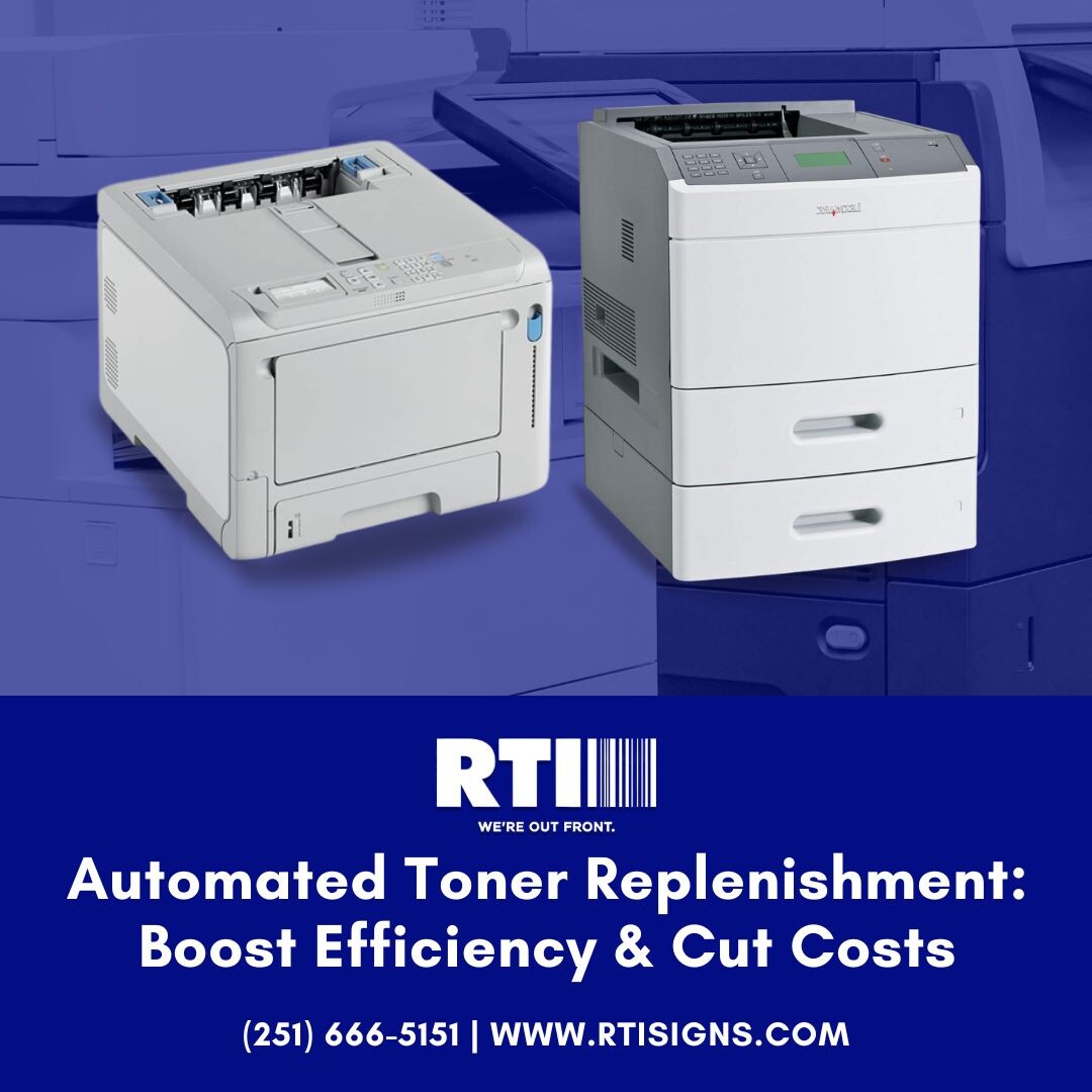 Retailers don’t let toner shortages slow you down! Our Automated Toner Replenishment Program will free up hundreds of dollars per store because extra toners will not be required! 

Call (251) 666-5151 or visit rtisigns.com/Consumables-s/… to learn more.