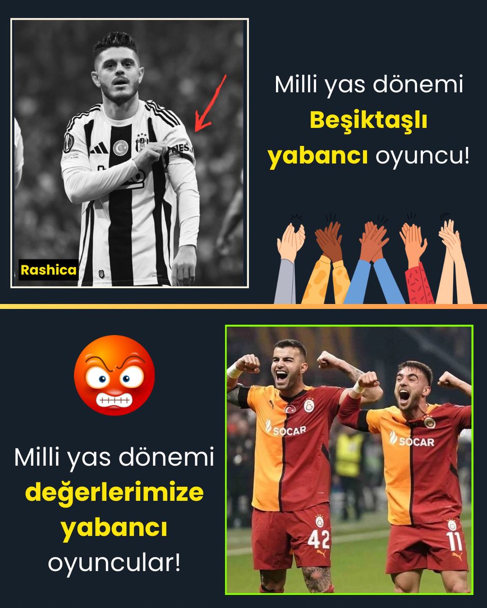 Milli yas zamanında Beşiktaş - Athletic Bilbao maçında Rashica’nın gole sevinmeyip, siyah kurdelayı göstermesi…