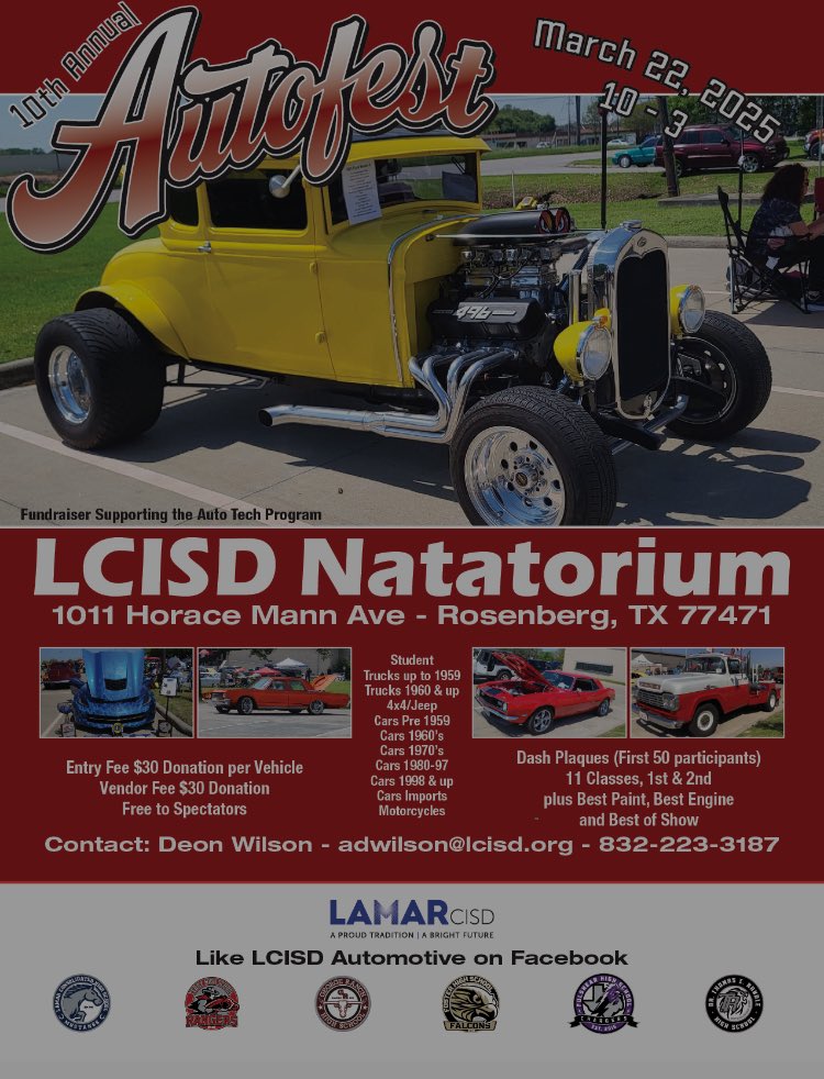 Mark your calendar’s for the 10th annual Auto Fest March 22nd, 2025!