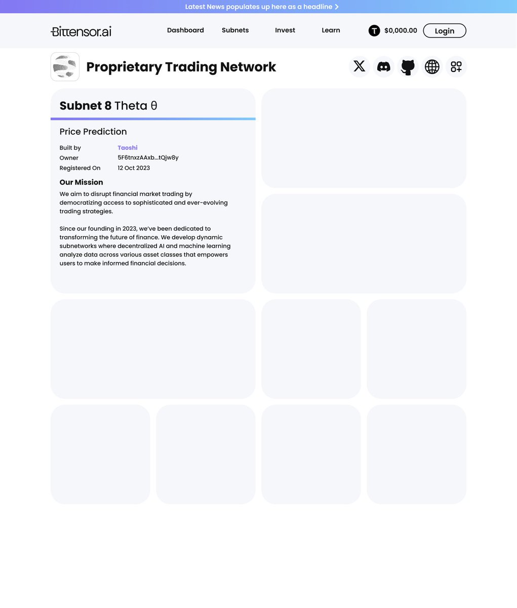bittensorai's tweet image. Hello, @gylestensora 👋

🛰️ We are working so navigating through (&amp;amp; stake with 👀) Subnets in Bittensor is easier for everyone, from: 

- Bittensor community OG&apos;s;
- VCs and Funds;
- New holders;
- To that uncle you forced to buy $TAO last Xmas

Bittensor.ai is being…