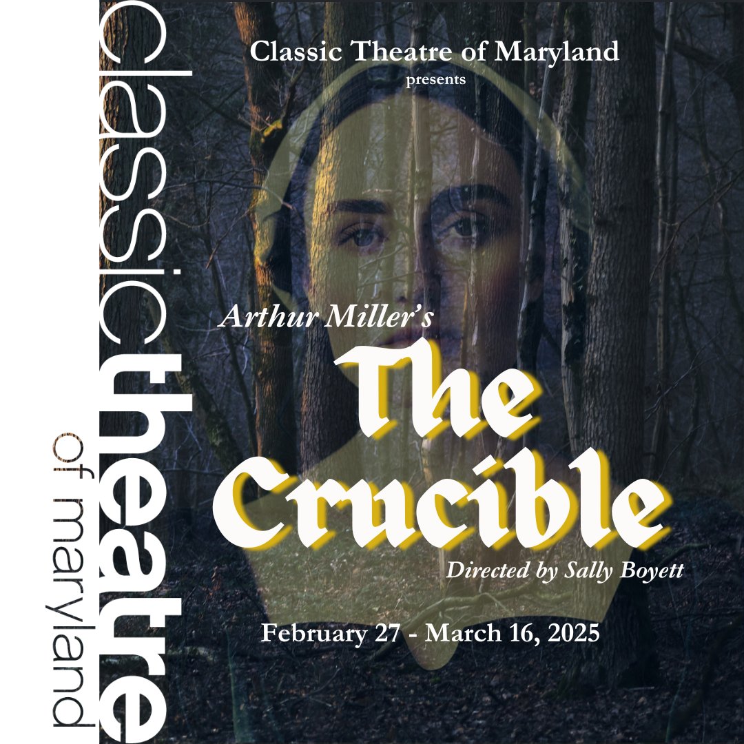 Step into the chaos of Salem. Arthur Miller’s The Crucible captures the fear, betrayal, and hysteria of the infamous witch trials. Don’t miss your chance to witness this gripping drama. 

Tickets available at the link below &amp; at classictheatremaryland.org
🎟️ci.ovationtix.com/36626/producti…