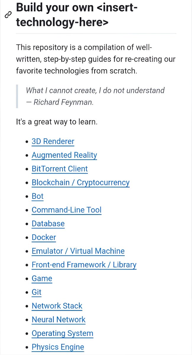 Abhishekcur's tweet image. project-based tutorials
-these tutorials focus entirely on hands-on, project-based learning
-they guide you in building real-world projects from the ground up
-this is an amazing gitHub repo for all passionate learners
-these tutorials offer one of the best ways to learn…