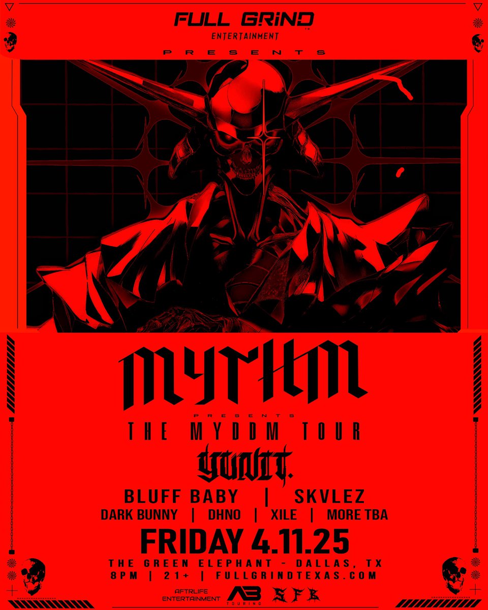 ANNOUNCING: @MYTHMofficial - The MYDDIM Tour - In Texas!! 🔥🔥🔥

Houston on 3/15 at Zero Gravity w/ @JoustDub + <a href="/SKVLEZ/">SKVLEZ</a> + <a href="/slabbdubz/">slabbdubz</a> b2b <a href="/SiMBOLiZM/">SiMB👁LiZM</a> &amp; more…

Dallas on 4/11 at The Green Elephant w/ <a href="/DaveYunit/">YUNIT. 🍻</a> + <a href="/justmenickp/">Bluff Baby</a> + <a href="/SKVLEZ/">SKVLEZ</a> + <a href="/OfficialDHNO/">DHNO</a> &amp; more…