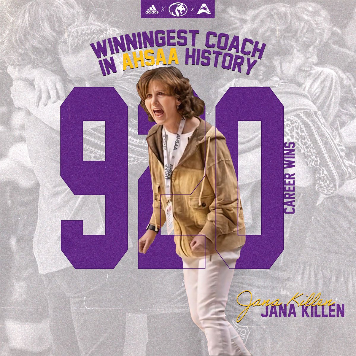 Congratulations <a href="/UNAwbb/">North Alabama Women's Basketball</a> alumni and Hall of Famer Jana Killen on becoming the winningest coach in AHSAA history! Roar Lions! 🦁