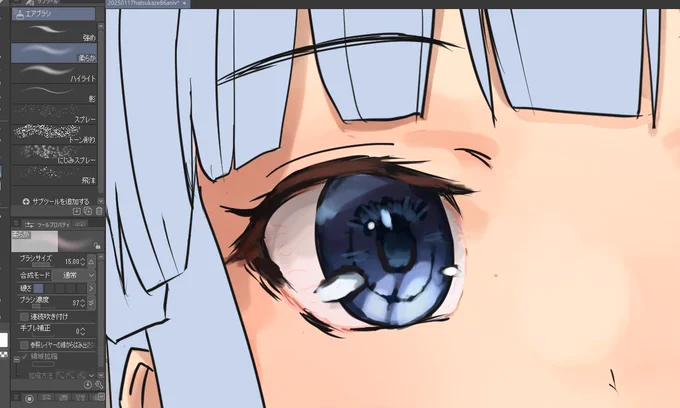 眼の描きこみやり過ぎたかもしれん… 