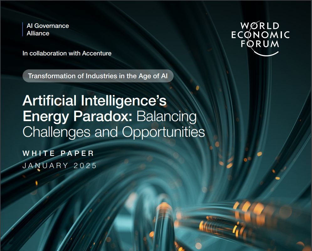 🚨<a href="/wef/">World Economic Forum</a> just dropped a new report on artificial intelligence’s energy paradox at #WEF25🚨

Highlights include:
⚡ As data center demand grows, reliable, dispatchable generation is needed 
⚡ Intermittent renewables like wind and solar support sustainability but can cause