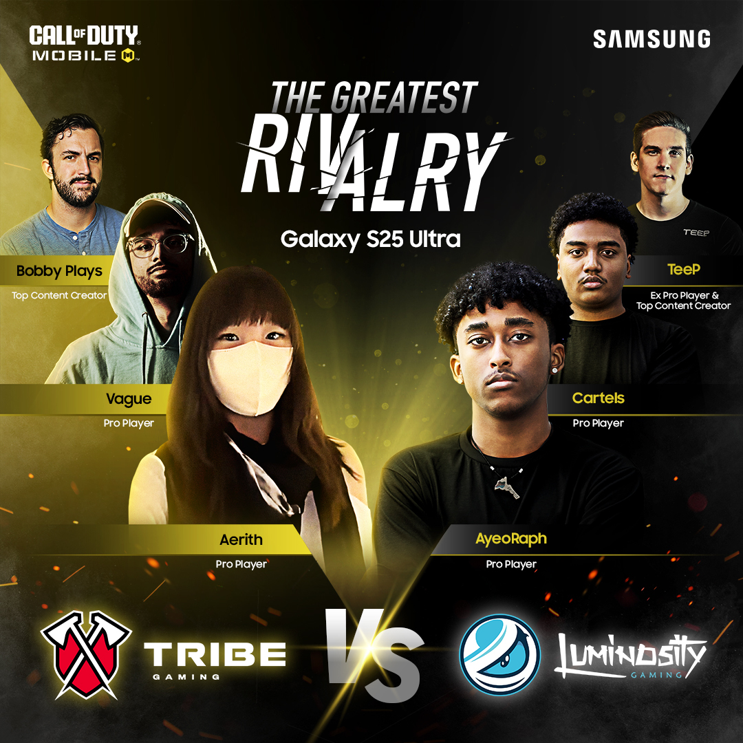 Samsung Mobile (@samsungmobile) on Twitter photo <a href="/mustafaengins/">MUSTAFA ENGİN 🪬</a> Epic rematch alert! 💥 2022 champs Tribe face runners-up Luminosity again at #PlayGalaxy Cup 2025! LIVE: smsng.co/Play-Galaxy_Ba…
Full #GalaxyUnpacked deets in the thread 👇
#GalaxyAI #GalaxyS25Ultra
Reply #stop to unsubscribe. <a href="/mustafaengins/">MUSTAFA ENGİN 🪬</a> Epic rematch alert! 💥 2022 champs Tribe face runners-up Luminosity again at #PlayGalaxy Cup 2025! LIVE: smsng.co/Play-Galaxy_Ba…
Full #GalaxyUnpacked deets in the thread 👇
#GalaxyAI #GalaxyS25Ultra
Reply #stop to unsubscribe.