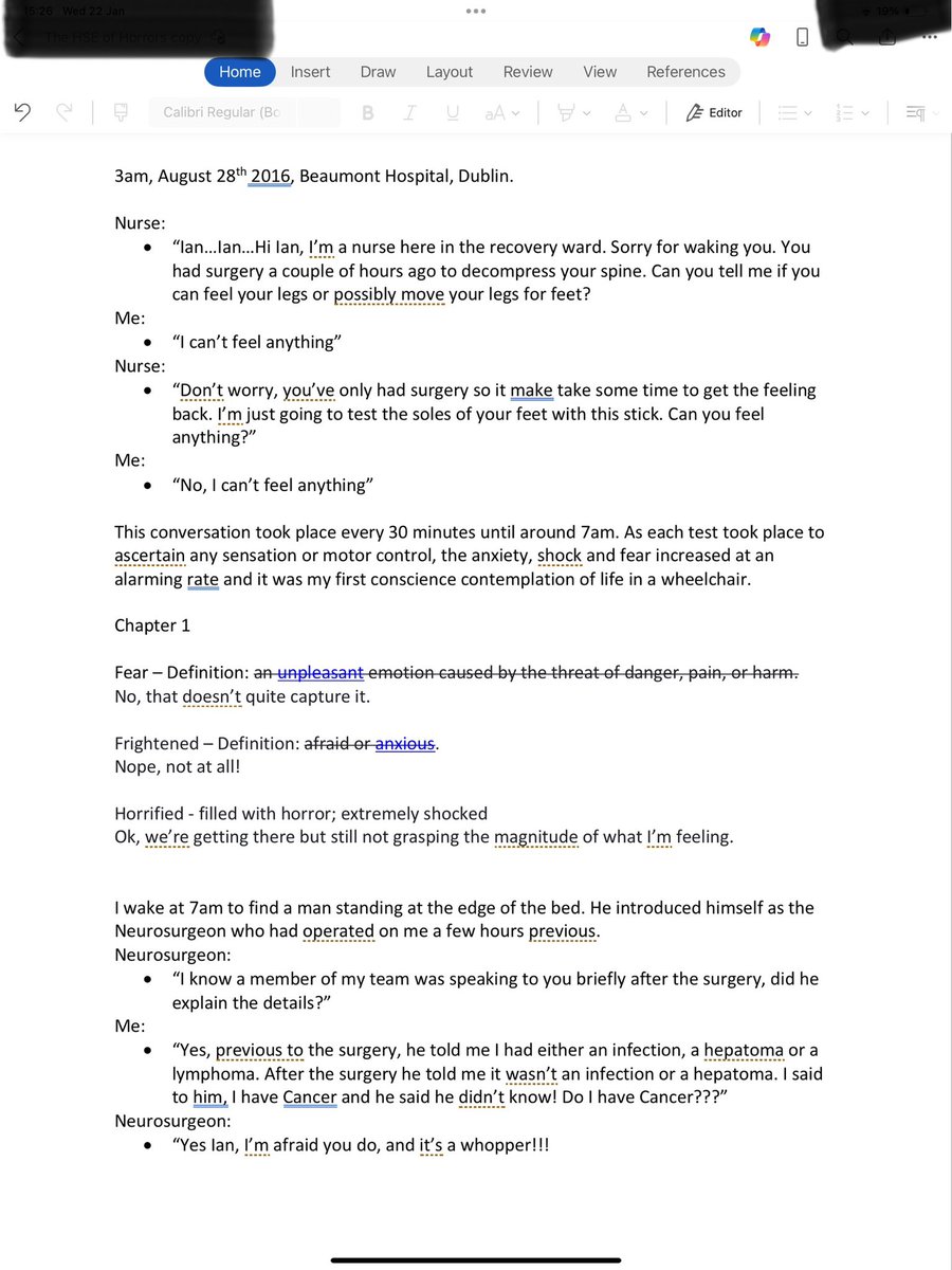 Throwing a few thoughts and memories down for the last few months on when I became paralysed…