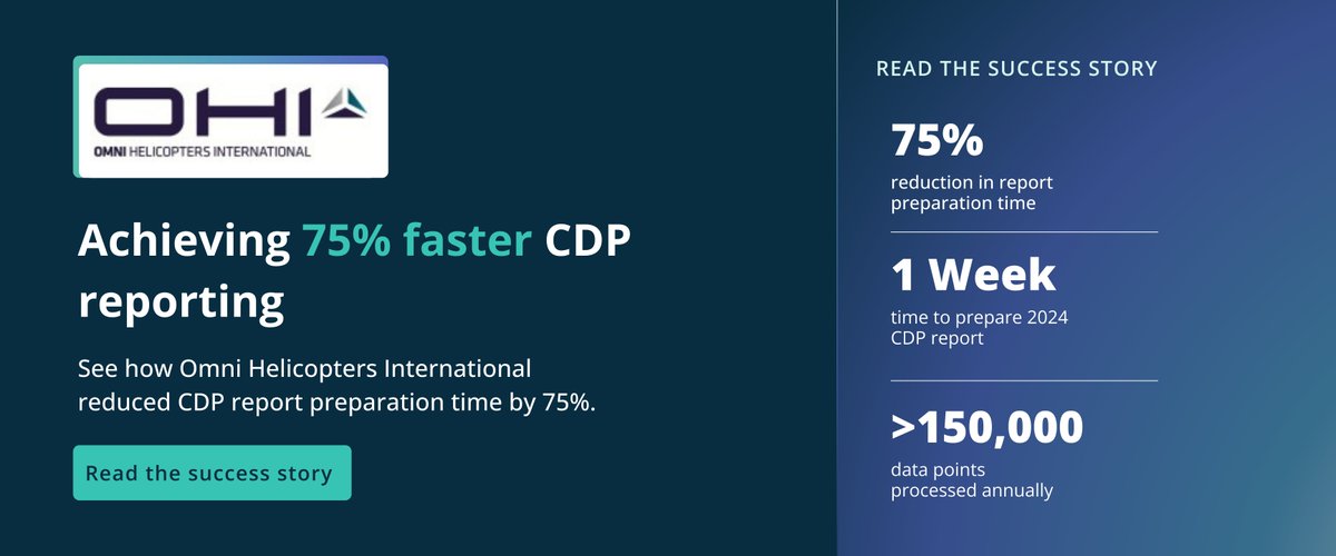 “In previous years we needed one month to complete the report, this year it took just one week.”

The team from OHI share how they used Gardenia's platform to track emissions and prepare CDP reports 75% faster. 

You can read the full case study here: eu1.hubs.ly/H0g32-_0
