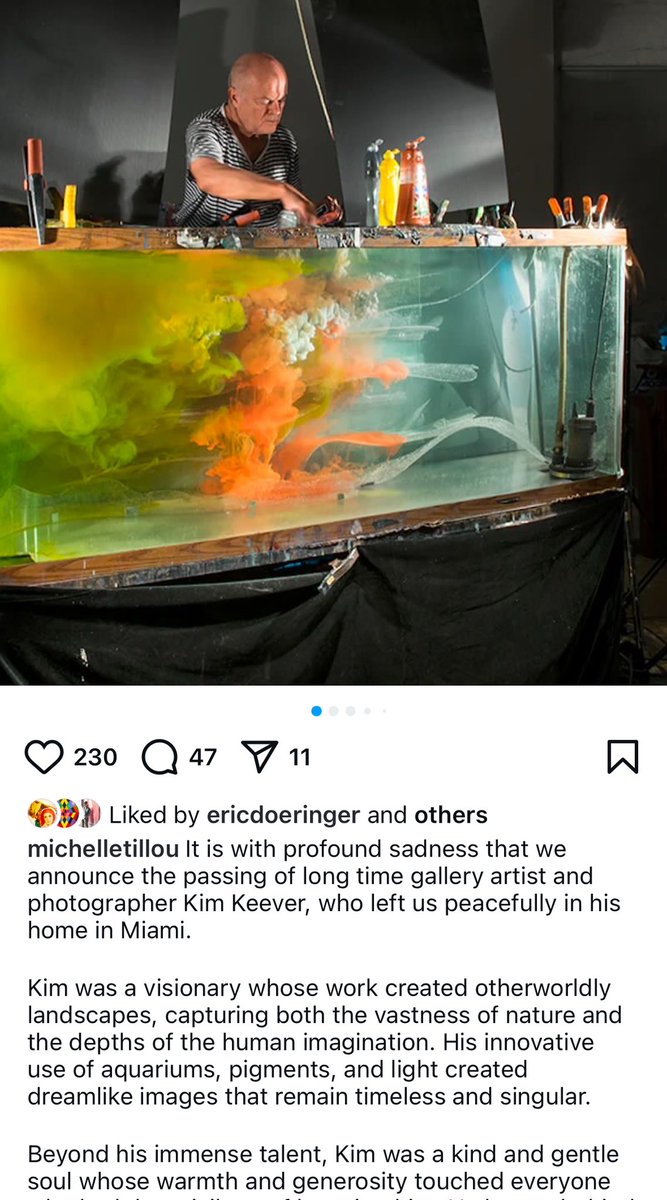 Sad news Kim Keever 1955-2025 RIP