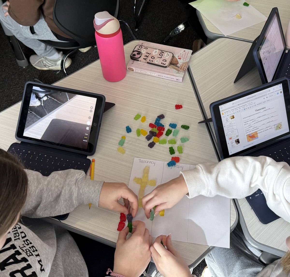 MrMaplesFSMS's tweet photo. Today in 7th grade geography students used gummy bears to create diagrams of different forms of government! #Geography #MiddleSchool #Learn230 https://t.co/cMDs8GK7I8