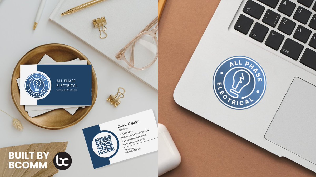 BonnerComm's tweet image. Excited to unveil the new brand assets for All Phase Electrical! From logo to business cards &amp;amp; letterhead, we've helped showcase their expertise in commercial electrical projects across the SF Bay Area. Stay tuned for more updates! 

#WeAreBCOMM #BuiltByBCOMM #ClientWork