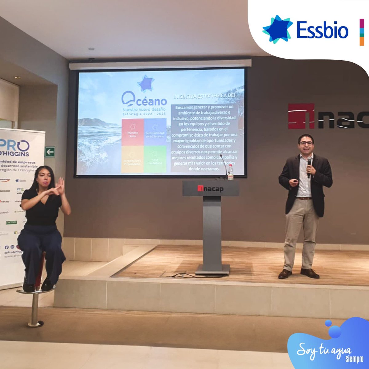 Participamos del seminario “Rompiendo barreras: Construyendo un O’Higgins más inclusivo” de <a href="/ProOHiggins/">Pro O'Higgins</a> y ReIN, en el que Claudio Toloza, nuestro jefe de Equidad de Género y Diversidad, compartió nuestra experiencia en inclusión laboral. 😊

#SoyTuAguaSiempre💧