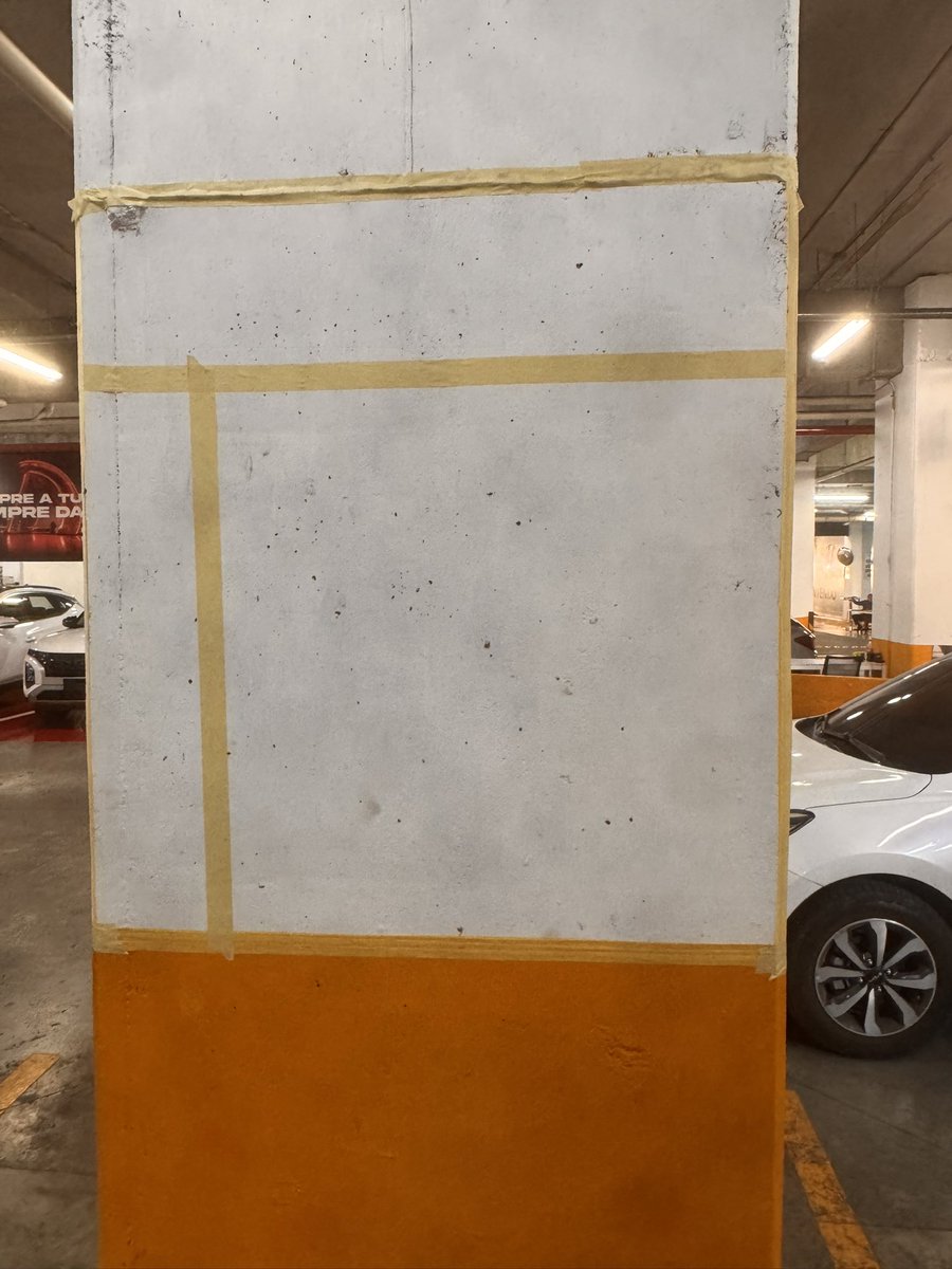 ALPONCHINO's tweet photo. Me tocó hacer las pruebas de pintura vinilica en sótano de KIA, con un resultado muy favorable, #Axalta https://t.co/CogkQsIe7q