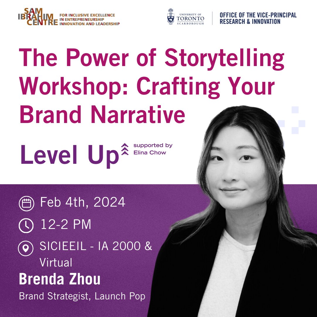 Learn how to craft a compelling #brand story that sets your #startup apart, attracts investors, and builds lasting customer relationships. Join us for The Power of #Storytelling Workshop with Brenda Zhou on February 4th 12-2pm!
Sign up here! lu.ma/783wzq70
#SICIEEIL