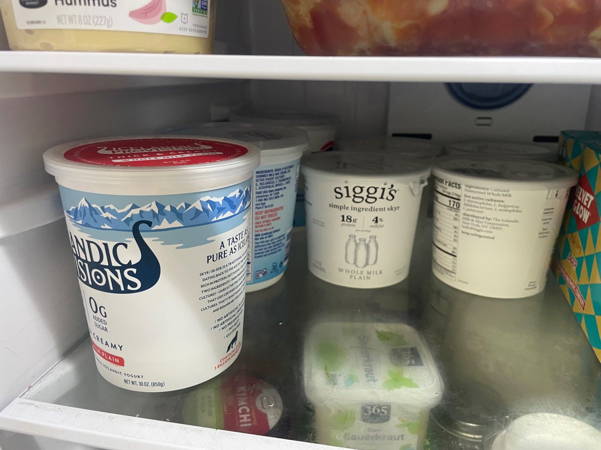 GarbageWizard's tweet image. Me and my husband with our seven (7) tubs of yogurt we keep buying anytime it’s on sale