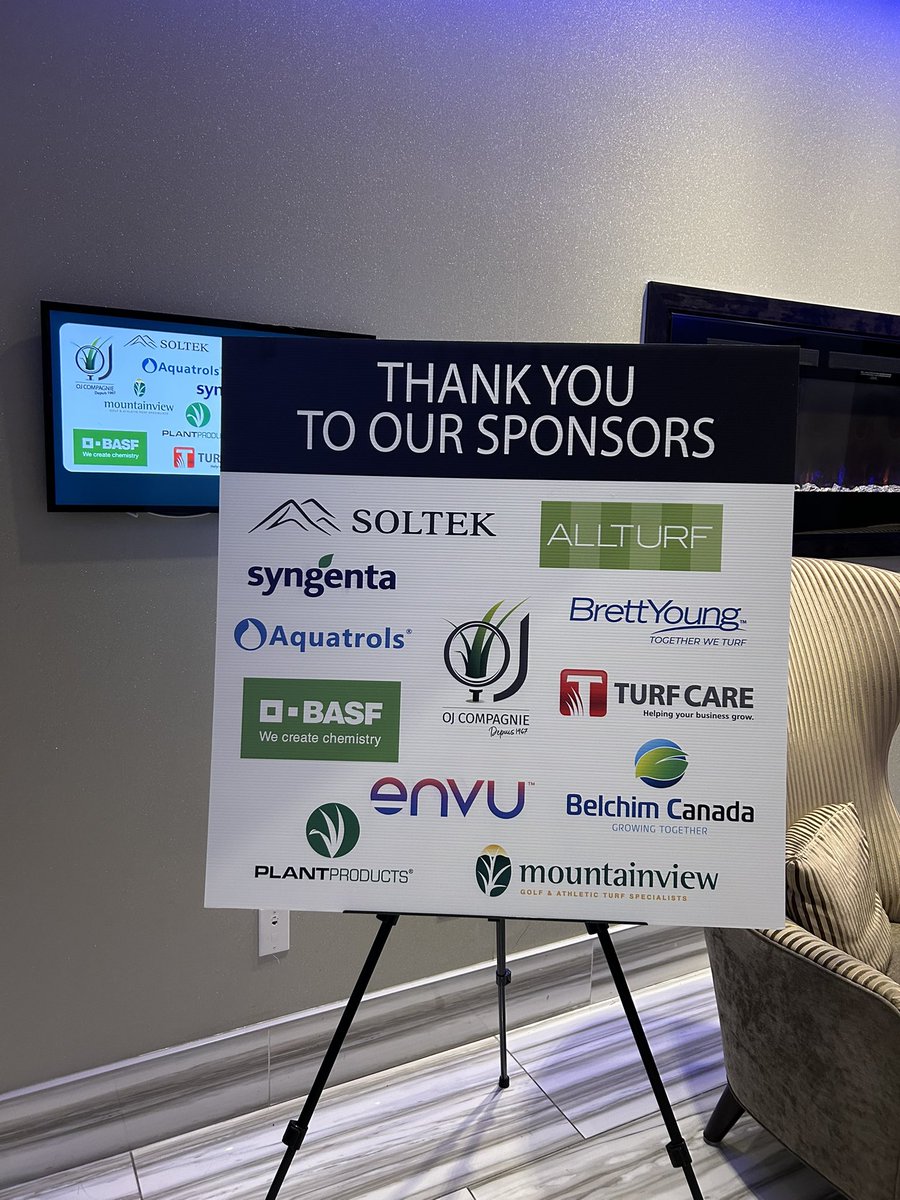ottvalleyturf's tweet photo. Day 2 wrapped up with two great talks:
⛳ Grant Murphy on operational efficiencies & team building in golf course management
🌱 Dr. Kyley Dickson on growing grass in shaded areas
Thank you to our amazing sponsors for making this possible! #OVTAConference2025 #OttValleyTurf https://t.co/ZdjNO6K8BZ