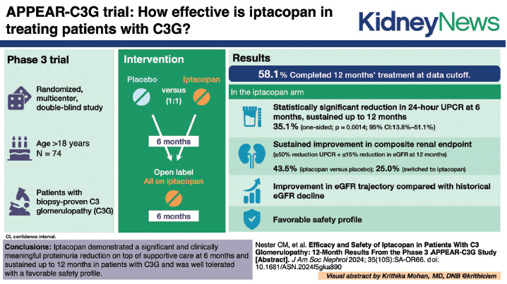 C3 glomerulopathy (C3G) is a rare form of glomerulonephritis, comprising two main subtypes. This year, we may see FDA approval of two new therapies specifically demonstrated to improve meaningful clinical outcomes in patients with C3G—something we have never had before.