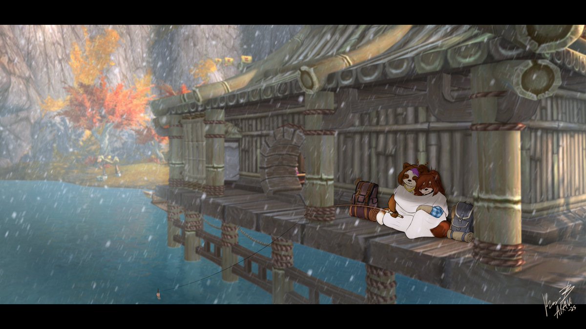 duappe's tweet image. Did some art during the last few days, a quick thing, trying to paint over a screenshot. It was interesting, and a good lesson if nothing else! 
#pandaren #warcraftart #warcraft