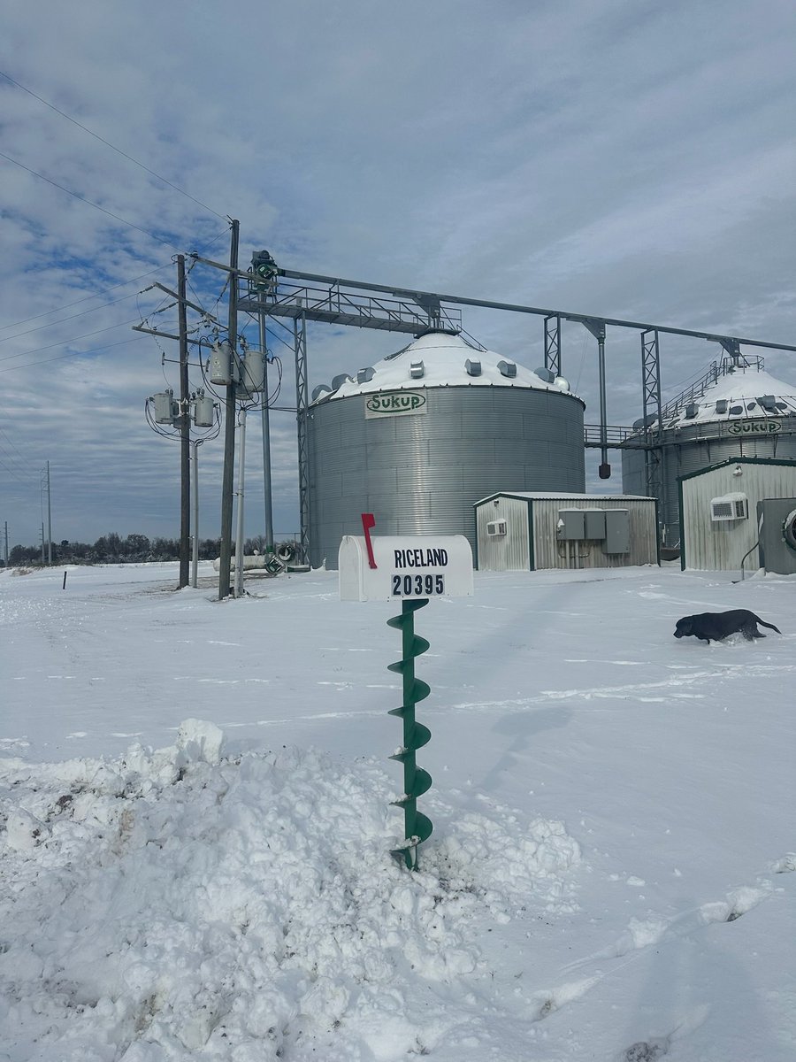 Sneaux  day, as the Cajuns spell it, at our rice bin dealer ⁦in SW Louisiana. 8”! ⁦<a href="/SukupMfg/">Sukup Manufacturing Co.</a>⁩. we didn’t have any snow here in Sheffield, Iowa until a few flakes today, but 30 below windchill yesterday. Stay warm.