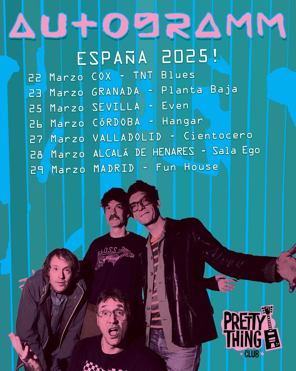 Autogramm (@autogrammband) on Twitter photo On tour in Spain!!!! March 2025. <a href="/StompRecords/">Stomp Records</a> <a href="/Beluga_Records/">Beluga Records</a> #Espana #Powerpop #NewWave #Autogramm On tour in Spain!!!! March 2025. <a href="/StompRecords/">Stomp Records</a> <a href="/Beluga_Records/">Beluga Records</a> #Espana #Powerpop #NewWave #Autogramm