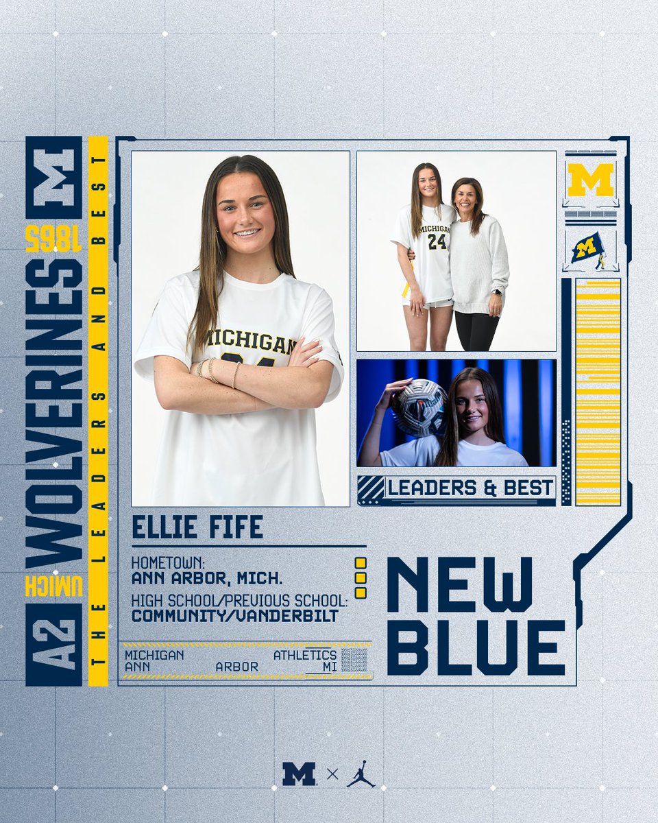 Michigan Women’s Soccer (@umichwsoccer) on Twitter photo Welcome back to Ann Arbor, Ellie Fife!
An A2 native who played for the <a href="/Michigan_Hawks/">@Michigan_Hawks</a>, she joins the Wolverines after playing last season at Vanderbilt.
#GoBlue Welcome back to Ann Arbor, Ellie Fife!
An A2 native who played for the <a href="/Michigan_Hawks/">@Michigan_Hawks</a>, she joins the Wolverines after playing last season at Vanderbilt.
#GoBlue