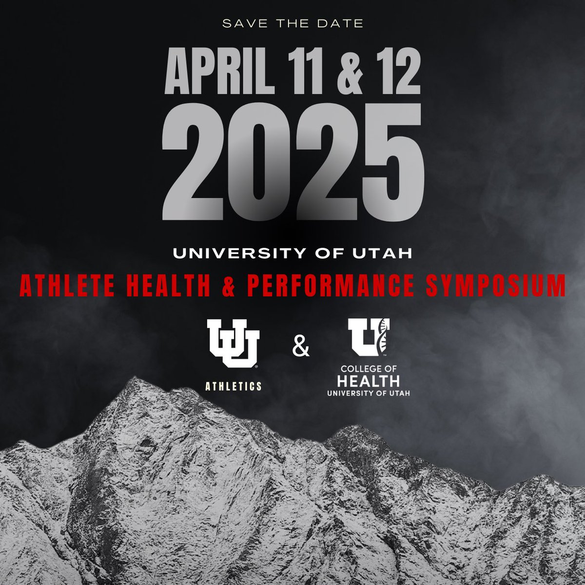 Save the date! We’ll be hosting the 3rd annual Athlete Health &amp; Performance Symposium at the University of Utah on April 11 &amp; 12, 2025. Stay tuned for more details!