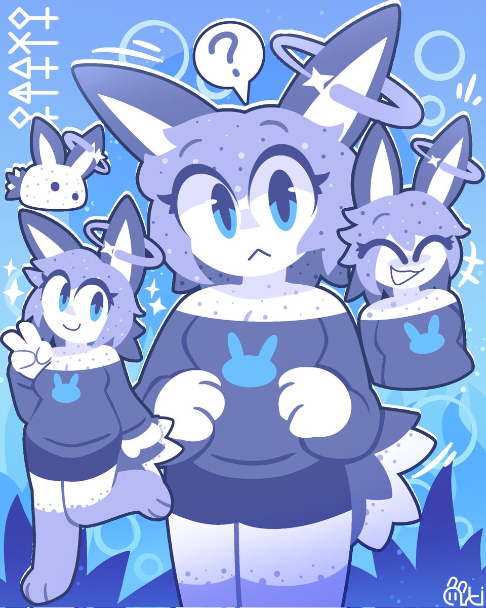 artifyber's tweet photo. DAY 389 - Sea bunny girl https://t.co/jo5MQEzByf