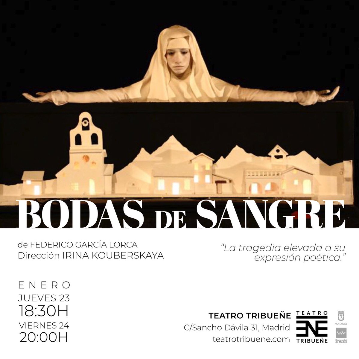 TeatroTribuene's tweet photo. Lo que no te puedes perder esta semana en @TeatroTribuene , de jueves a domingo.
#Teatro
#Repertorio
#Lorca
#IrinaKouverskaya #HugoPerez https://t.co/55c4tlAckr
